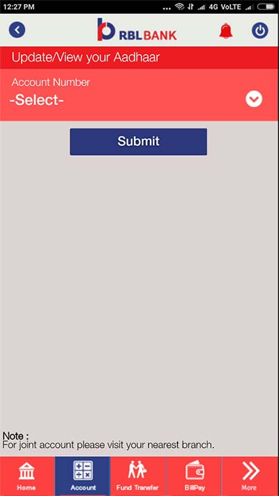 Link Aadhaar RBL Bank