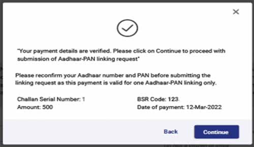 Link Aadhaar Notification