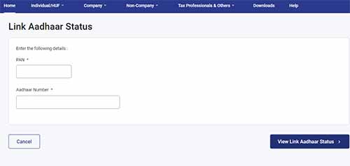Link Aadhaar Status
