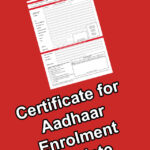 Certificate for Aadhaar Enrolment Update