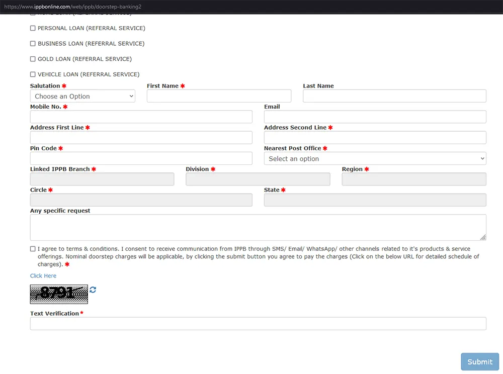 Service Request Form