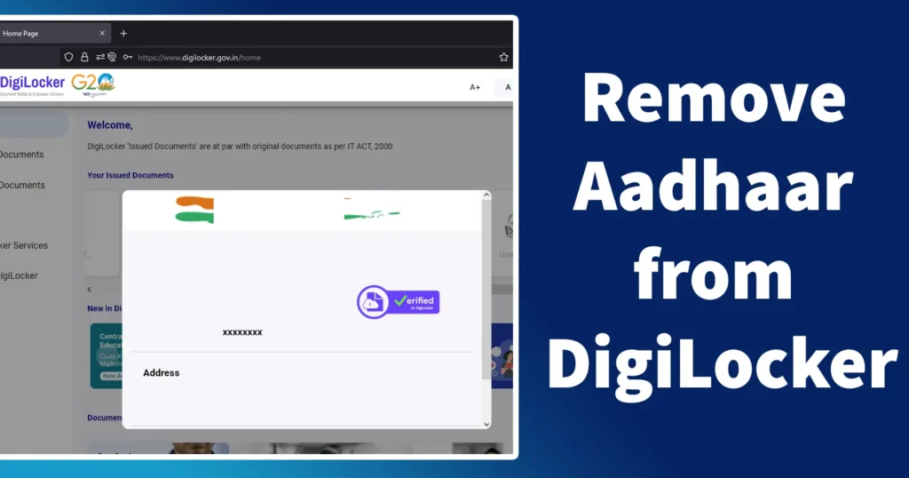 Remove Aadhaar from DigiLocker