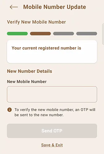 Aadhaar App Mobile Number Update