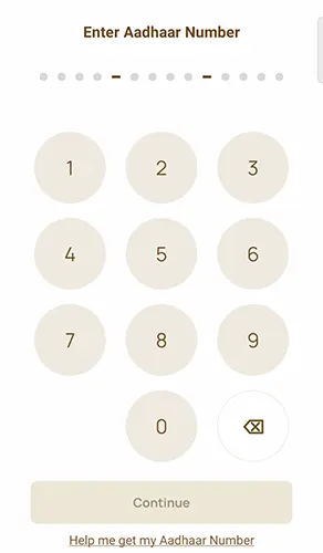 Enter Aadhaar Number