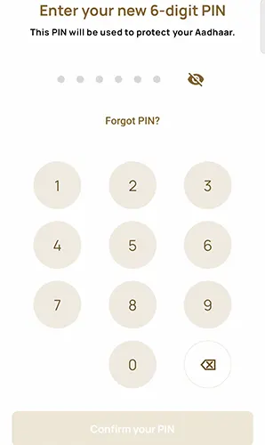 Enter New 6 Digit PIN