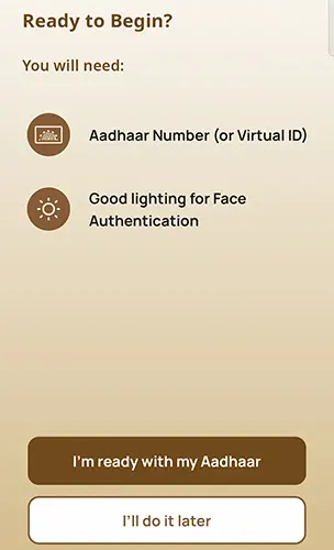 Ready with Aadhaar